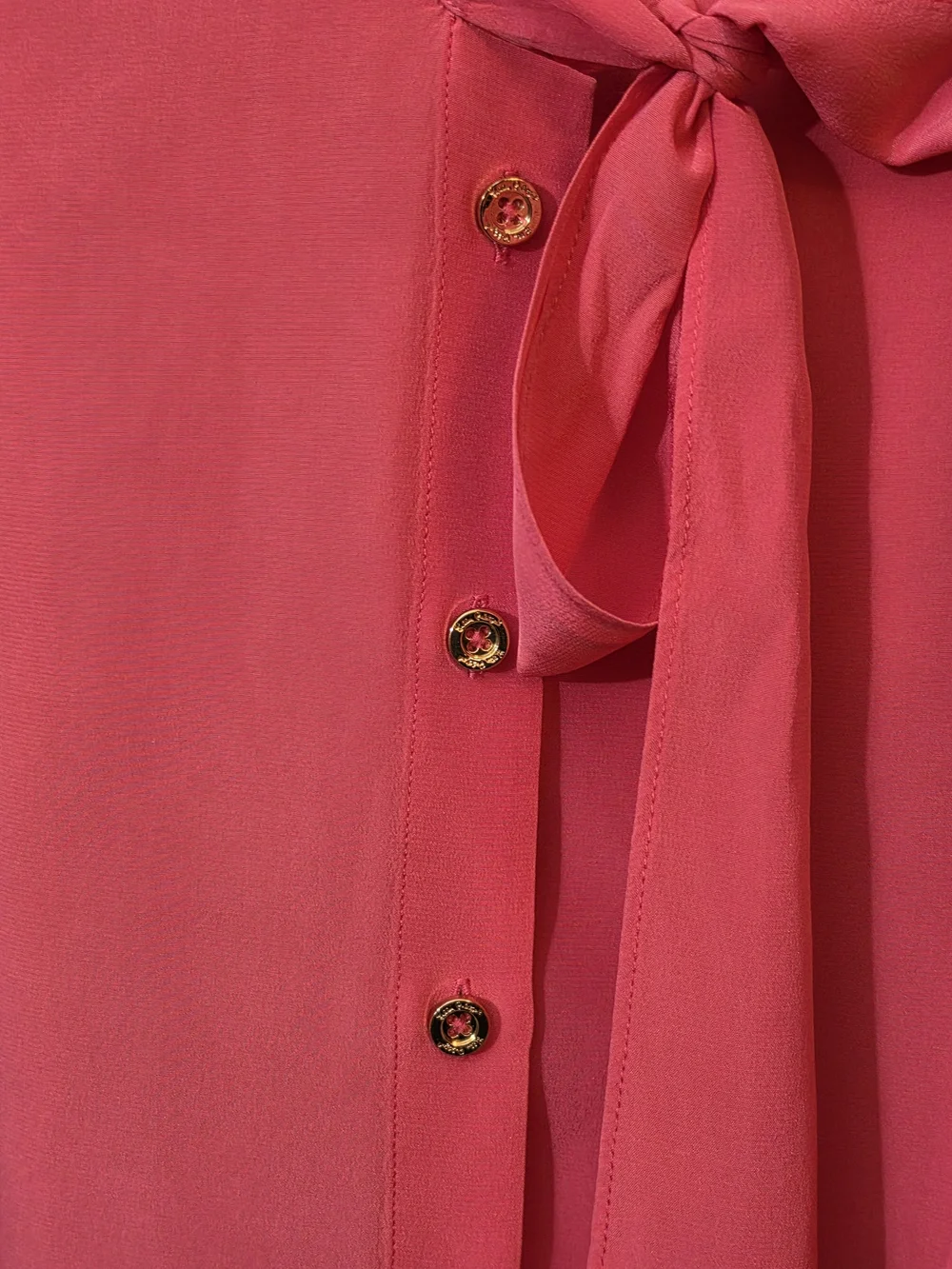 Lilly Pulitzer Silk Tie-Neck Sleeveless Blouse in Coral Pink Womens Medium - Picture 4 of 7